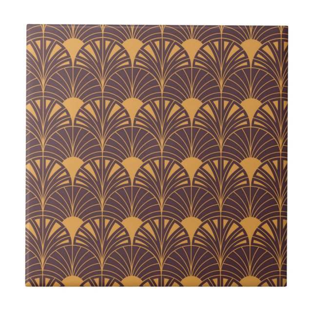 Padrão Art Déco com motivos em forma de leque  (Frente)