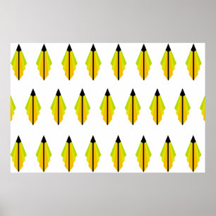 Padrão Art Deco em Amarelo e Poster Limão