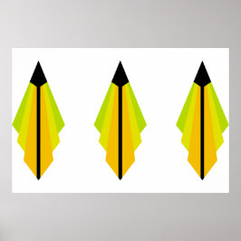 Padrão Art Deco em Amarelo e Poster Limão