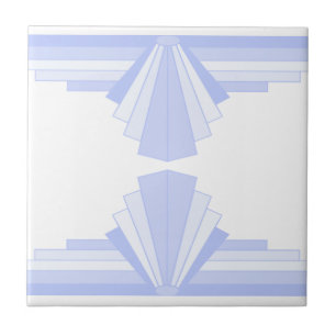 Padrão Art Deco em azul