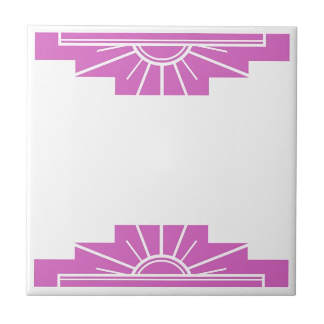 Padrão Art Deco em cor-de-rosa-escuro (Frente)
