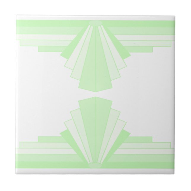 Padrão Art Deco em Pastel Green (Frente)