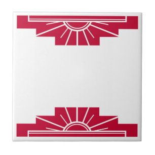 Padrão Art Deco em Ruby Profundo