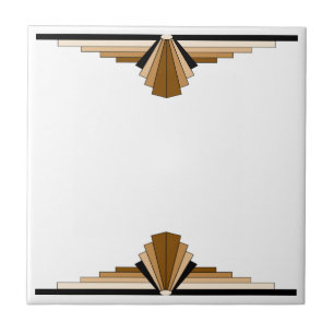 Padrão Art Deco em Tan