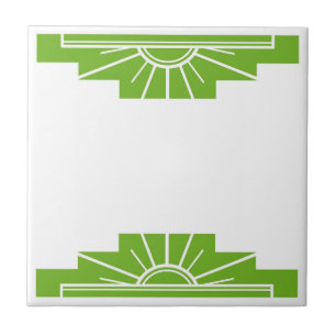 Padrão Art Deco em Verde limão