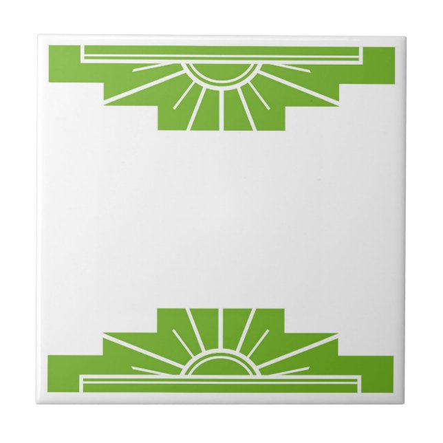Padrão Art Deco em Verde limão (Frente)