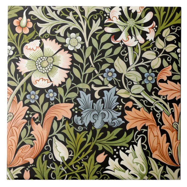 Padrão Art Nouveau Floral de William Morris Compto (Frente)