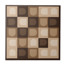 Padrão Asteca Marrom Modern Boho Geométrico