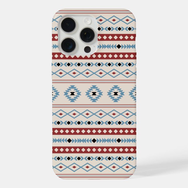 Padrão Aztec Blue Black Cream Mixed Motifs (Verso)