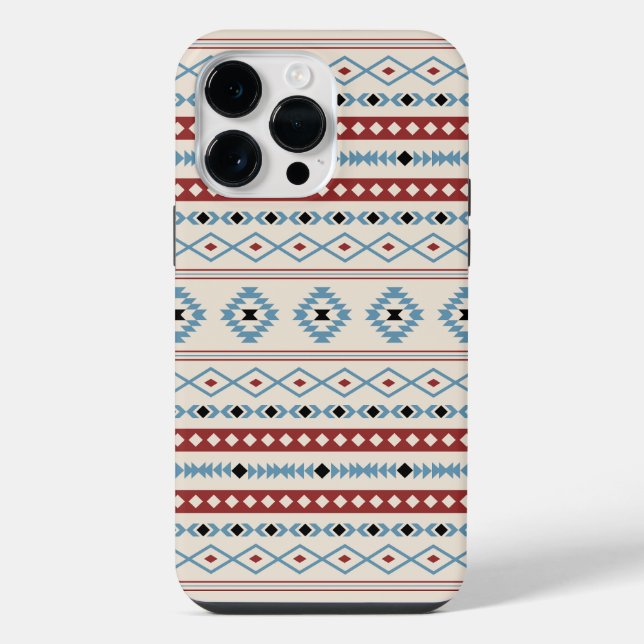 Padrão Aztec Blue Black Cream Mixed Motifs (Verso)