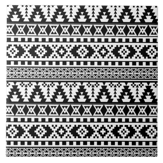 padrão aztec branco preto (Frente)