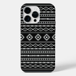 Padrão Aztec Cinza Branca Mistura de Motifs Preta
