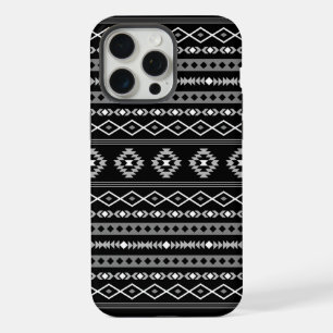 Padrão Aztec Cinza Branca Mistura de Motifs Preta