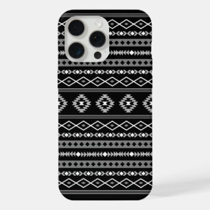 Padrão Aztec Cinza Branca Mistura de Motifs Preta