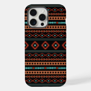 Padrão Aztec Rusts Teal Black Mixed Motifs