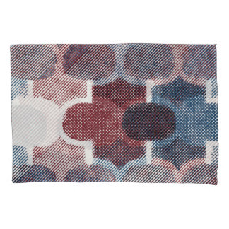 Padrão Azul Abstrato vermelho geométrico