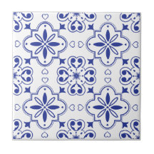 Padrão Azul Branco Mediterrâneo Moderno Sem Costur