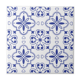 Padrão Azul Branco Mediterrâneo Moderno Sem Costur