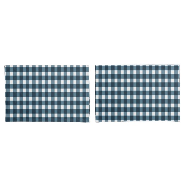 Padrão Azul de Gingham Indigo (Frente - conjunto)