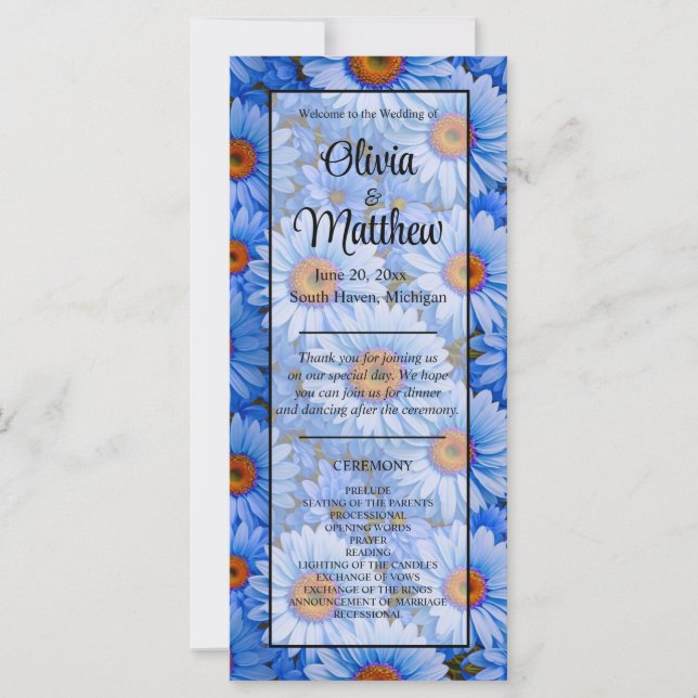 Padrão azul-floral dos girassóis azuis (Frente)