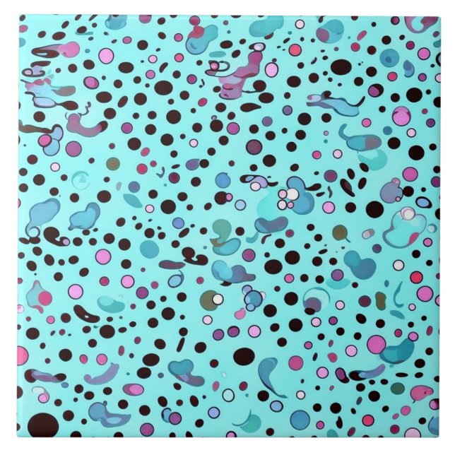 Padrão Azul Teal abstrato moderno (Frente)