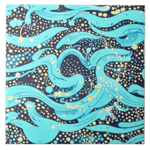 Padrão Azul Teal abstrato moderno