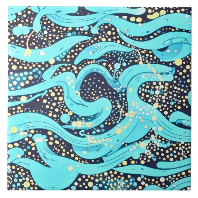 Padrão Azul Teal abstrato moderno (Frente)