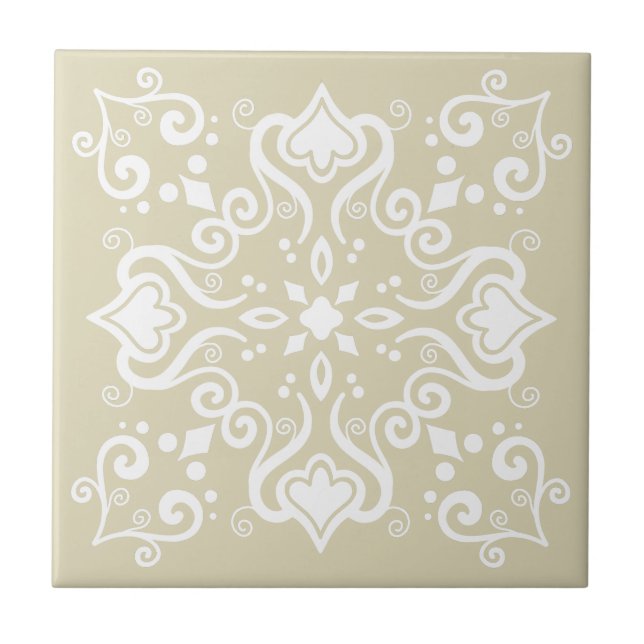 Padrão Azulejo Azulejo bege branco elegante A01c (Frente)