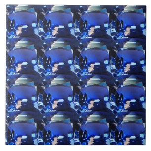 Padrão Blue Sapphire Cushion-Cut