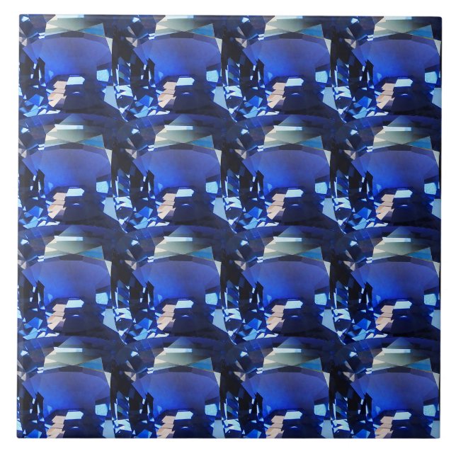 Padrão Blue Sapphire Cushion-Cut (Frente)