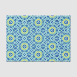 Padrão Blue Tie Dye Mandala - Papel Tecidual