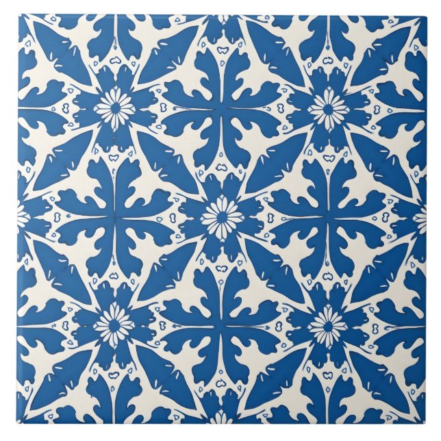 Padrão Boho em Azul – Elegante e Ousado (Frente)
