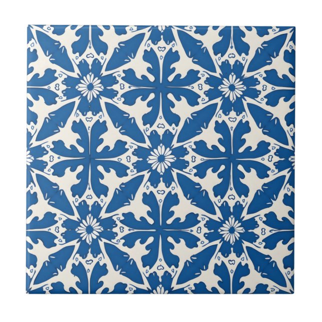 Padrão Boho em Azul – Elegante e Ousado (Frente)