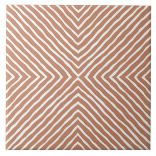 Padrão Boho Stripes (Terracotta e Branco)