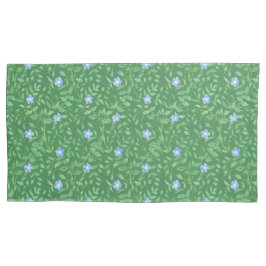 Padrão bonito Floral Periwinkle em Verde Escuro