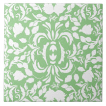 Padrão bonito William Morris verde e branco