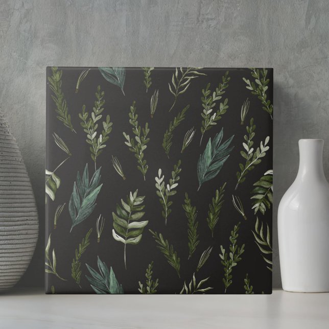 Padrão Botânico das Folhas Verdes (Close up)