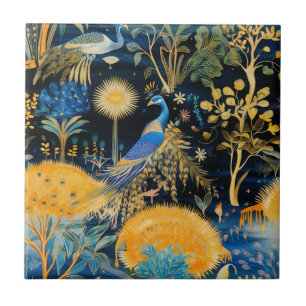 Padrão Botânico de Aves Exóticas Chinoiserie (10)