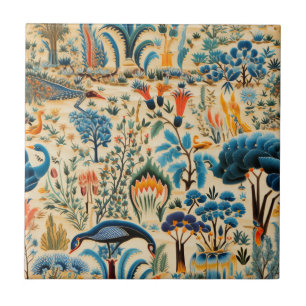 Padrão Botânico de Aves Exóticas Chinoiserie (11)