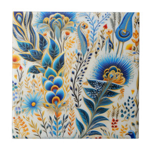 Padrão Botânico de Aves Exóticas Chinoiserie (5)