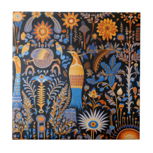Padrão Botânico de Aves Exóticas Chinoiserie (6)