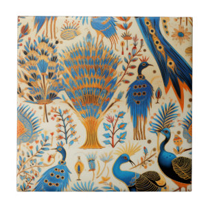 Padrão Botânico de Aves Exóticas Chinoiserie (9)