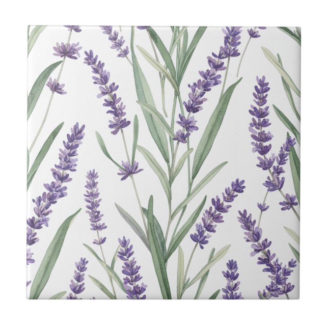 Padrão Botânico de Lavanda (Frente)