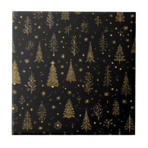 Padrão Botânico de Natal de Outono Dourado (2)