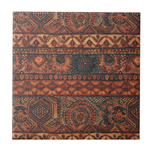 Padrão Botânico de Terracota Salvia Dark Boho