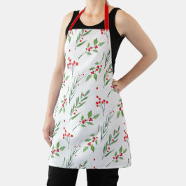Padrão Botânico Misto de Natal Apron