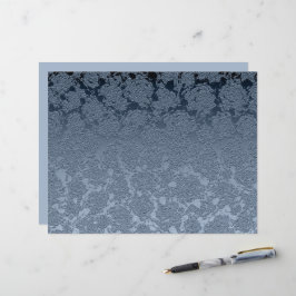 Padrão Branco Azul-Dusty Floral Elegante