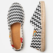 Padrão Branco Preto-Chic Feita À Mão, Virar Casual