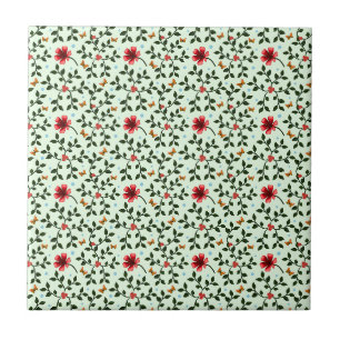 Padrão caprichoso de flores folclóricas borboleta 