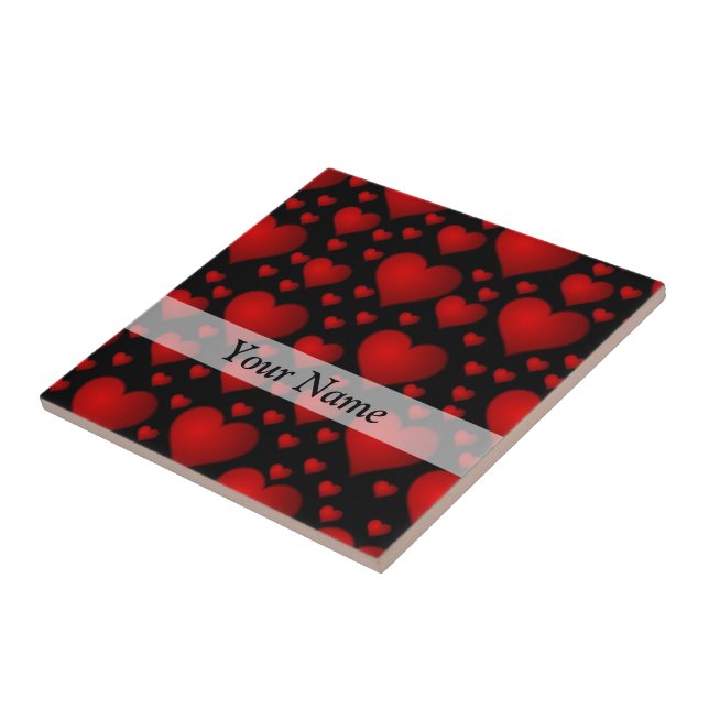 Padrão cardíaco vermelho e preto (Lateral)